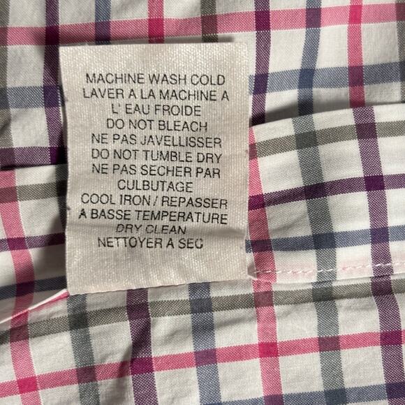 Etro Shirt Mens 42 Large Multicolor Check Plaid Made in Italy Long Sleeve Cotton - Picture 6 of 12